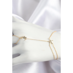 Mey İthalat® Pirinç Zirkon Taşlı Deniz Atı Ve Yıldız Model Gold Renk Şahmeran