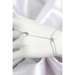 Mey İthalat® Pirinç Zirkon Taşlı Deniz Atı Ve Yıldız Model Gümüş Renk Şahmeran