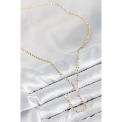 Mey İthalat® Pirinç Zirkon Taşlı Gold Renk Kadın Y Kolye