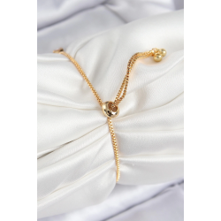 Mey İthalat® Pirinç Zirkon Taşlı Kare Model Gold Renk Asansörlü Kadın Bileklik