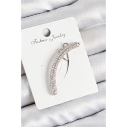 Mey İthalat® Pirinç Zirkon Taşlı Model Gümüş Renk Sağ Kıkırdak Küpe