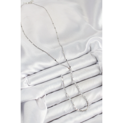 Mey İthalat® Pirinç Zirkon Taşlı Model Gümüş Renk Y Kolye