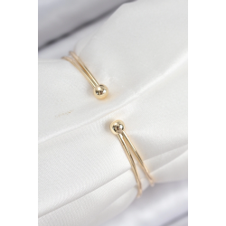 Mey İthalat® Pirinç Zirkon Taşlı Pırlanta Model Gold Renk Kadın Bileklik