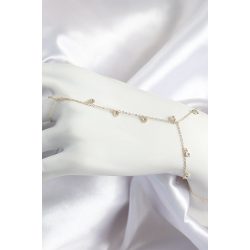 Mey İthalat® Pirinç Zirkon Taşlı Sallantılı Model Gold Renk Kadın Şahmeran