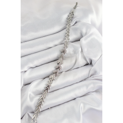 Mey İthalat® Pirinç Zirkon Taşlı Sıralı Ok Model Gümüş Renk Kadın Bileklik