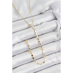 Mey İthalat® Pirinç Zirkon Taşlı Yıldız Figürlü Y Model Gold Renk Kadın Kolye