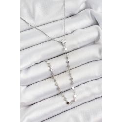 Mey İthalat® Pirinç Zirkon Taşlı Yıldız Figürlü Y Model Gümüş Renk Kadın Kolye