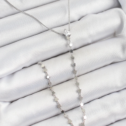 Mey İthalat® Pirinç Zirkon Taşlı Yıldız Figürlü Y Model Gümüş Renk Kadın Kolye