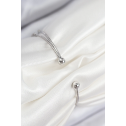 Mey İthalat® Pirinç Zirkon Taşlı Yıldız Ve İnci Model Gümüş Renk Kadın Bileklik