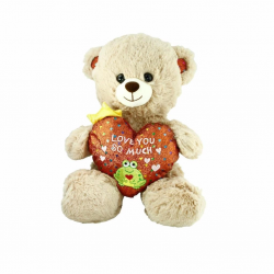 Mey İthalat® PJH2323 Peluş Kalpli Ayı Love You 30 cm