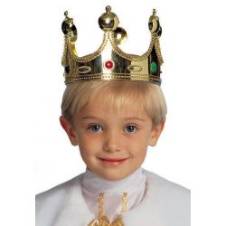 Mey İthalat® Plastik Kral Tacı Altın Renk Çocuk Boy