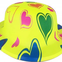 Mey İthalat® Plastik Neon Desenli UV Işık Parti Şapkası Sarı 1 Adet