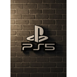 Mey İthalat® PlayStation 5 Logo Duvar Dekoru Minimal Tasarım 16×12 cm