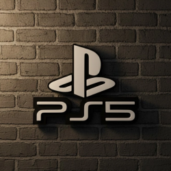 Mey İthalat® PlayStation 5 Logo Duvar Dekoru Minimal Tasarım 16×12 cm
