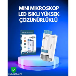 Mey İthalat® PMMA Optik Lensli Kompakt Taşınabilir Mikroskop