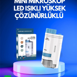 Mey İthalat® PMMA Optik Lensli Kompakt Taşınabilir Mikroskop