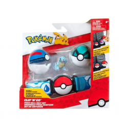 Mey İthalat®  POK 95283-Q Pokemon Clip 'n' Go Pokeball Kemer ve Figür Seti
