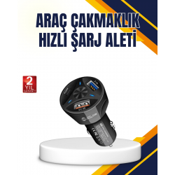 Mey İthalat® Polygold Quick Charger 55W Araç Şarj Cihazı PD USB C Destekli