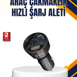 Mey İthalat® Polygold Quick Charger 55W Araç Şarj Cihazı PD USB C Destekli
