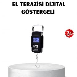 Mey İthalat® Portatif Dijital El Kantarı – Bavul, Kargo ve Paket Tartı Cihazı 50 Kg