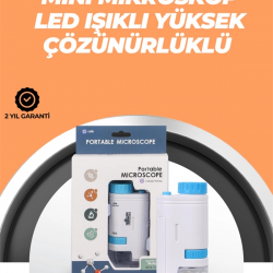 Mey İthalat® Portatif El Mikroskop – LED Işıklı, Aynı Anda Net Odaklama