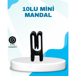 Mey İthalat® Poşet Kapatma Mandalı Hava Geçirmez Siyah 10 Adet Set