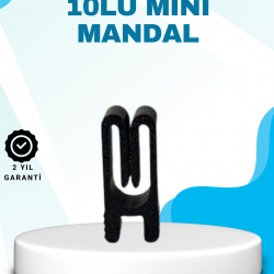 Mey İthalat® Poşet Kapatma Mandalı Hava Geçirmez Siyah 10 Adet Set