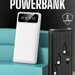 Mey İthalat® Powerbank 20.000 Mah Dijital Göstergeli LCD Ekran Uzun Pil Ömrü