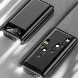 Mey İthalat® Powerbank 20.000 Mah Dijital Göstergeli LCD Ekran Uzun Pil Ömrü