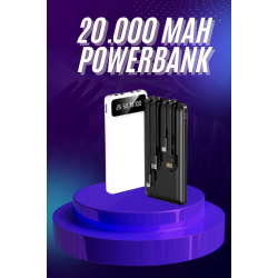 Mey İthalat® Powerbank 20.000 MAH Hızlı Şarj Özellikli Taşınabilir USB Girişli