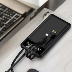 Mey İthalat® Powerbank 20.000 Mah LCD Ekran USB Lightning Type-C Uyumlu İOS ve Android