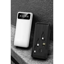 Mey İthalat® Powerbank 20.000 Mah LCD Ekran USB Lightning Type-C Uyumlu İOS ve Android