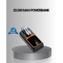 Mey İthalat® Powerbank 20000 mAh Yüksek Kapasiteli ve 22.5W Hızlı Şarj Destekli