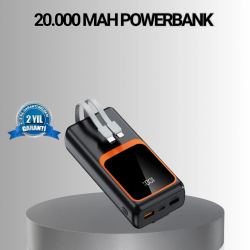 Mey İthalat® Powerbank 20000 mAh Yüksek Kapasiteli ve 22.5W Hızlı Şarj Destekli