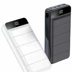 Mey İthalat® Powerbank 50.000 Mah Dijital Göstergeli Taşınabilir 4 Portlu Hızlı Powerbank