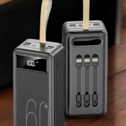 Mey İthalat® Powerbank 60.000 MAH 4 Portlu Uzun Şarj Süreli Dijital Göstergeli