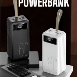 Mey İthalat® Powerbank 60.000 MAH Dijital Göstergeli 4 Portlu Taşınabilir