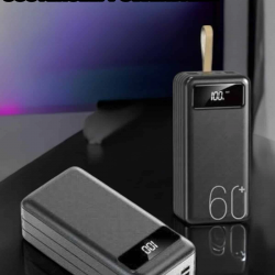 Mey İthalat® Powerbank 60.000 Mah Hızlı Şarj 4 Çıkışlı Uzun Şarj Süreli Dijital Göstergeli