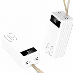 Mey İthalat® Powerbank 60.000 Mah Taşınabilir Şarj Hızlı El Fenerli Dijital Göstergeli