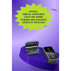 Mey İthalat® Powerbank Aynalı Bluetooth Kulaklık Ve Akıllı Saat Seti ANC Özelliği Dokunamatik