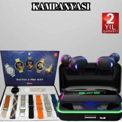 Mey İthalat® Powerbank Bluetooth Kulaklık Ve Akıllı Saat 7 Kordonlu Metal Kordon Plastik Kordon