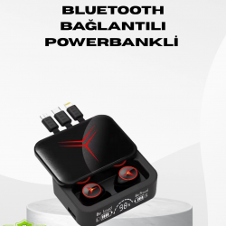 Mey İthalat® Powerbank Özellikli Bluetooth Kablosuz Kulaklık – Dokunmatik Kontrol, Uzun Pil Ömrü, Ergonomik Tasarım