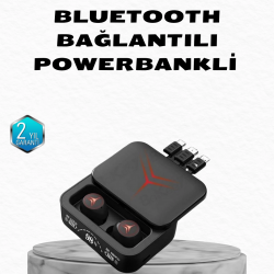 Mey İthalat® Powerbank Özellikli Bluetooth Kablosuz Kulaklık – Dokunmatik Kontrol, Uzun Pil Ömrü, Ergonomik Tasarım
