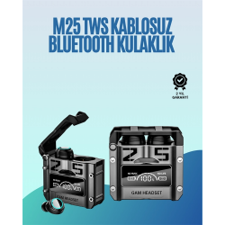 Mey İthalat® Powerbank Özellikli Kablosuz Kulaklık | Otomatik Bağlantı | Şarj Kutusu Dahil