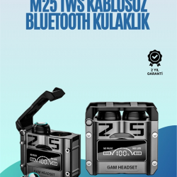 Mey İthalat® Powerbank Özellikli Kablosuz Kulaklık | Otomatik Bağlantı | Şarj Kutusu Dahil