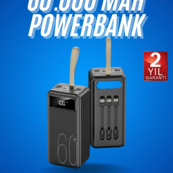 Mey İthalat® Powerbank Yüksek Kapasiteli 60.000 Mah Hızlı Şarj Şarj Özellikli Batarya