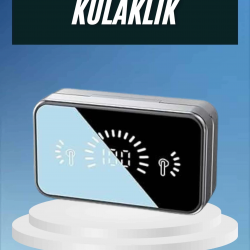 Mey İthalat® Powerbankli Bluetooth Kulaklık Yüksek Ses Aynalı Çift Dijital Gösterge Ekranı