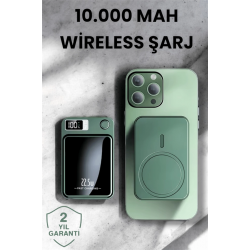 Mey İthalat® Pratik ve Taşınabilir 10.000 mAh Wireless Powerbank Hızlı Şarj Avantajı
