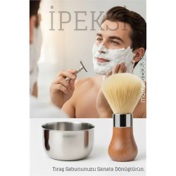 Mey İthalat® Premium Tıraş Fırçası - Dişbudak Saplı - %70 Domuz Kılı Karışımı | Yoğun Köpük, Pürüzsüz Tıraş