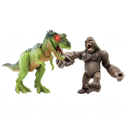 Mey İthalat®  Clash Gorilla vs T-rex Sesli Işıklı Oyun Seti